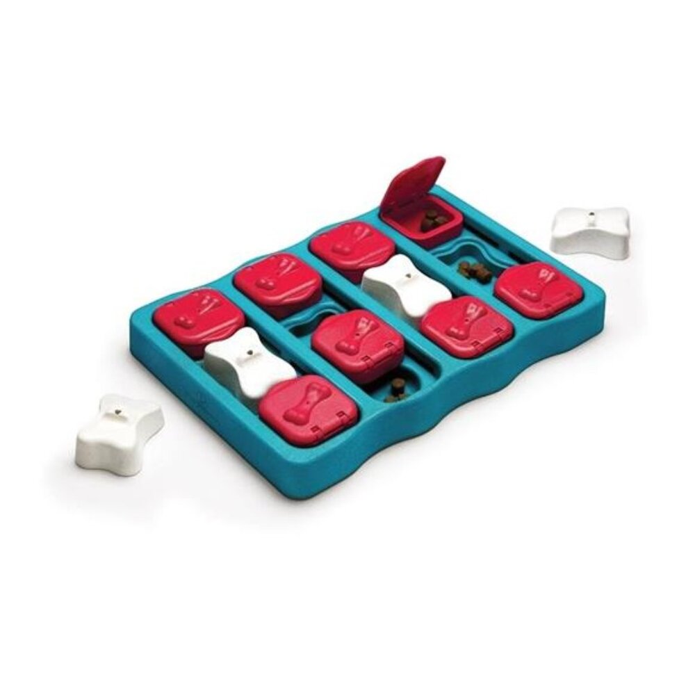 Dog Brick Interactive Treat Puzzle Dog Toy, Blue, One-Size - Picture 2 of 6